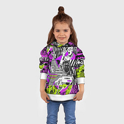 Толстовка-худи детская Watch Dogs: Legion, цвет: 3D-белый — фото 2