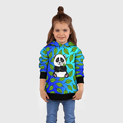 Толстовка-худи детская Панда, цвет: 3D-черный — фото 2
