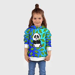 Толстовка-худи детская Панда, цвет: 3D-белый — фото 2