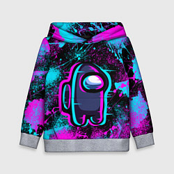 Толстовка-худи детская NEON AMONG US, цвет: 3D-меланж