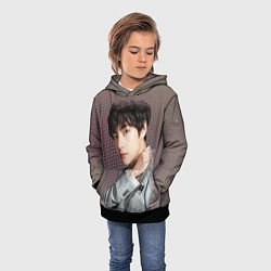 Толстовка-худи детская BTS Ким Тэ Хён, цвет: 3D-черный — фото 2