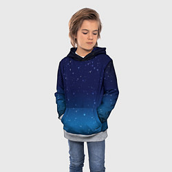 Толстовка-худи детская Звездное небо, цвет: 3D-меланж — фото 2