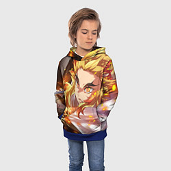 Толстовка-худи детская Клинок Рассекающий Демонов, цвет: 3D-синий — фото 2