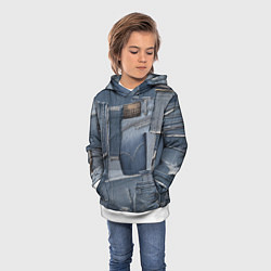 Толстовка-худи детская Jeans life, цвет: 3D-белый — фото 2