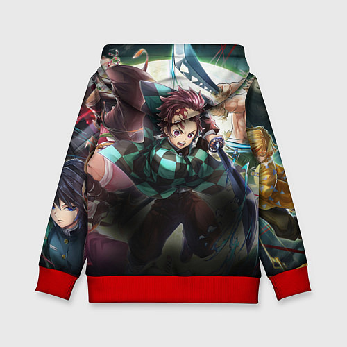 Детская толстовка КЛИНОК РАССЕКАЮЩИЙ ДЕМОНОВ / 3D-Красный – фото 2