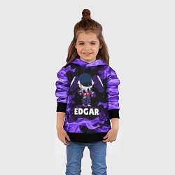 Толстовка-худи детская BRAWL STARS EDGAR, цвет: 3D-черный — фото 2