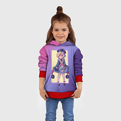 Толстовка-худи детская Genshin Impact, цвет: 3D-красный — фото 2