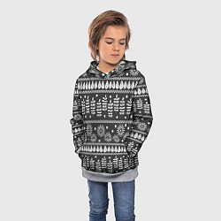 Толстовка-худи детская Этнические узоры, цвет: 3D-меланж — фото 2
