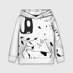 Толстовка-худи детская Кис-Кис, цвет: 3D-белый