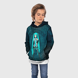 Толстовка-худи детская Мику Хацуне, цвет: 3D-белый — фото 2