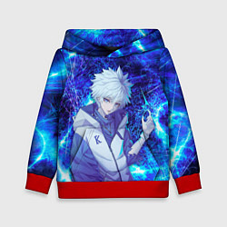 Толстовка-худи детская Киллуа Золдик, цвет: 3D-красный