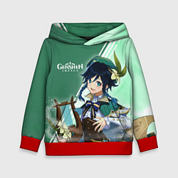 Толстовка-худи детская Genshin Impact, цвет: 3D-красный
