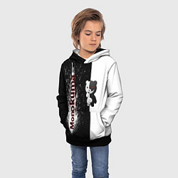 Толстовка-худи детская Monokuma, цвет: 3D-черный — фото 2