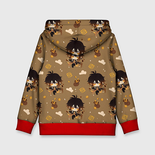 Детская толстовка Чиби Чжун Ли / 3D-Красный – фото 2