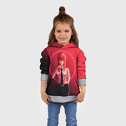 Толстовка-худи детская Человек Бензопила, цвет: 3D-меланж — фото 2