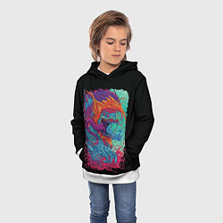 Толстовка-худи детская Hyper beast art, цвет: 3D-белый — фото 2