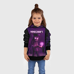 Толстовка-худи детская Minecraft Слендермен, цвет: 3D-черный — фото 2