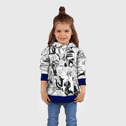 Толстовка-худи детская Бан, цвет: 3D-синий — фото 2