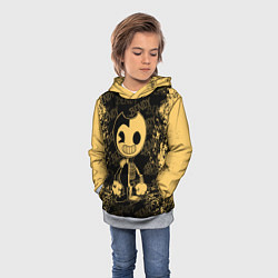Толстовка-худи детская Bendy And The Ink Machine краска, цвет: 3D-меланж — фото 2