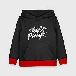 Толстовка-худи детская Daft Punk, цвет: 3D-красный