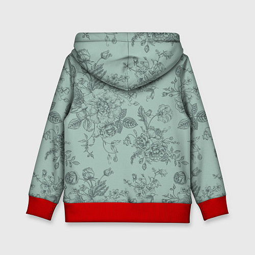 Детская толстовка Пионы и розы / 3D-Красный – фото 2