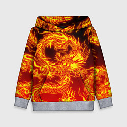 Толстовка-худи детская ДРАКОН, цвет: 3D-меланж