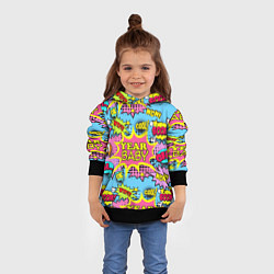 Толстовка-худи детская Year baby Pop art print, цвет: 3D-черный — фото 2