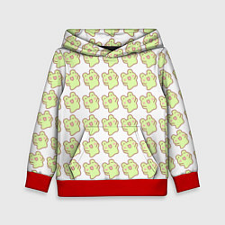 Толстовка-худи детская Счастливые лягушки, цвет: 3D-красный