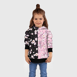 Толстовка-худи детская САКУРА SAKURA ВИШНЯ, цвет: 3D-черный — фото 2