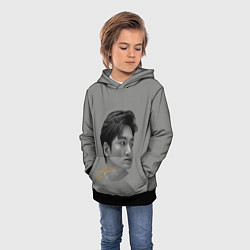 Толстовка-худи детская Ли Мин Хо Lee Min Ho, цвет: 3D-черный — фото 2