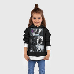 Толстовка-худи детская Сатору Гото Магическая битва, цвет: 3D-белый — фото 2