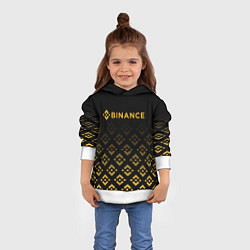 Толстовка-худи детская BINANCE БИНАНС БИРЖА, цвет: 3D-белый — фото 2