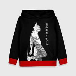 Толстовка-худи детская Выдающиеся звери Легоси, цвет: 3D-красный