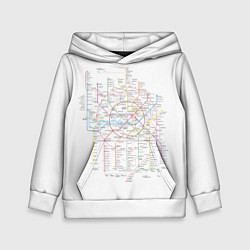 Детская толстовка Схема метро, МЦК, МЦД 2021