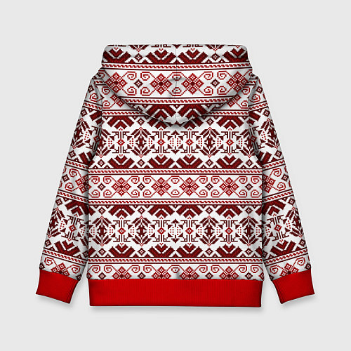 Детская толстовка Русские народные узоры / 3D-Красный – фото 2