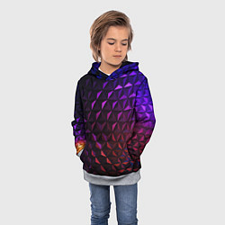 Толстовка-худи детская Неоновая Текстура, цвет: 3D-меланж — фото 2