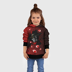 Толстовка-худи детская ХеллсингHellsing, цвет: 3D-черный — фото 2