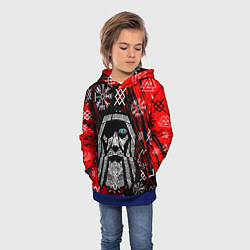 Толстовка-худи детская БОГ ОДИН СИВОЛИКА, цвет: 3D-синий — фото 2