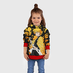 Толстовка-худи детская ЗЕНИТЦУ КЛИНОК РАССЕКАЮЩИЙ, цвет: 3D-красный — фото 2