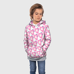Толстовка-худи детская Сказочная розовая лягушка, цвет: 3D-меланж — фото 2