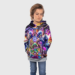 Толстовка-худи детская ONE PIECE ВАН ПИС ПЕРСОНАЖИ, цвет: 3D-меланж — фото 2