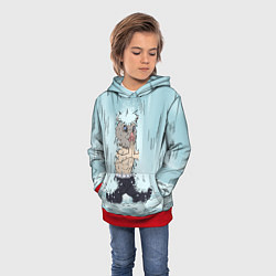 Толстовка-худи детская МЕДИТАЦИЯ ИНОСКЕ, цвет: 3D-красный — фото 2