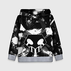 Толстовка-худи детская БЛИЧ ШИНИГАМИ ЛОГО НА СПИНЕ, цвет: 3D-меланж