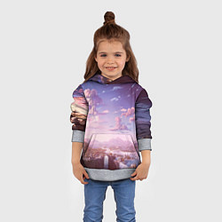 Толстовка-худи детская Долина, цвет: 3D-меланж — фото 2