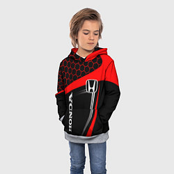 Толстовка-худи детская HONDA ХОНДА SPORT, цвет: 3D-меланж — фото 2