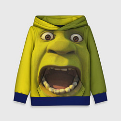 Толстовка-худи детская Shrek is Yelling, цвет: 3D-синий