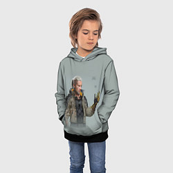 Толстовка-худи детская КиберГеральт, цвет: 3D-черный — фото 2