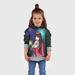 Толстовка-худи детская Anime Girl, цвет: 3D-меланж — фото 2