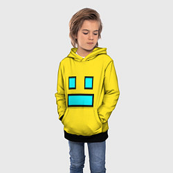 Толстовка-худи детская Geometry Dash: Smile, цвет: 3D-черный — фото 2