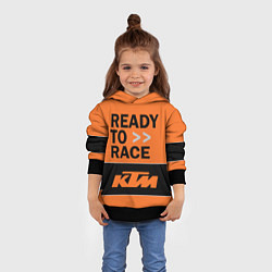 Толстовка-худи детская KTM READY TO RACE Z, цвет: 3D-черный — фото 2